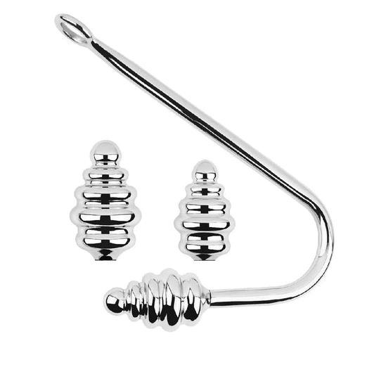 8826 Set Anal GreatBenefit Screw-in Hook Ribbed 0809